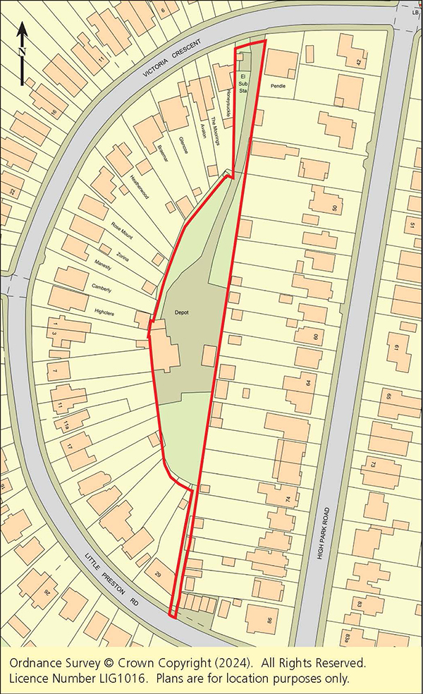 Lot: 114 - THREE-QUARTER ACRE FORMER COUNCIL DEPOT SITE WITH PLANNING FOR FIVE HOUSES -